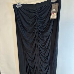 Wassio Womens Plus Size XXL/TTG Skirt Long Ruched Ruffle Front Elastic Waistband